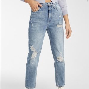 GUESS ripped mom jeans